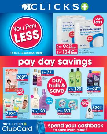 Clicks catalogue  - 16/12/2022 - 27/12/2022.