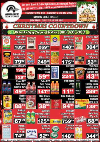 Advance Cash & Carry catalogue  - 22/12/2022 - 24/12/2022.