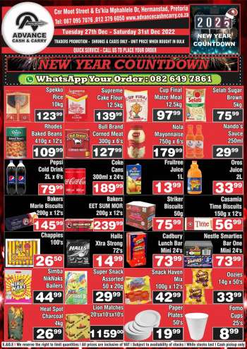 Advance Cash & Carry catalogue  - 27/12/2022 - 31/12/2022.