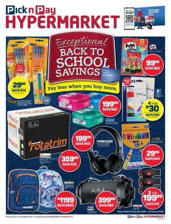 Pick n Pay Hypermarket catalogue  - 27/12/2022 - 31/01/2023.