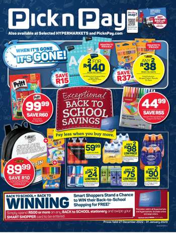 Pick n Pay catalogue  - 27/12/2022 - 31/01/2023.