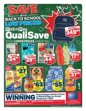 Pick n Pay QualiSave catalogue  - 27/12/2022 - 31/01/2023.