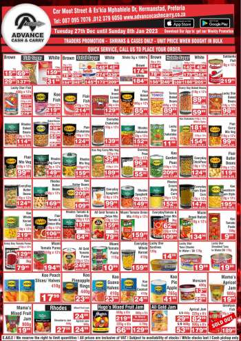 Advance Cash & Carry catalogue  - 27/12/2022 - 08/01/2023.
