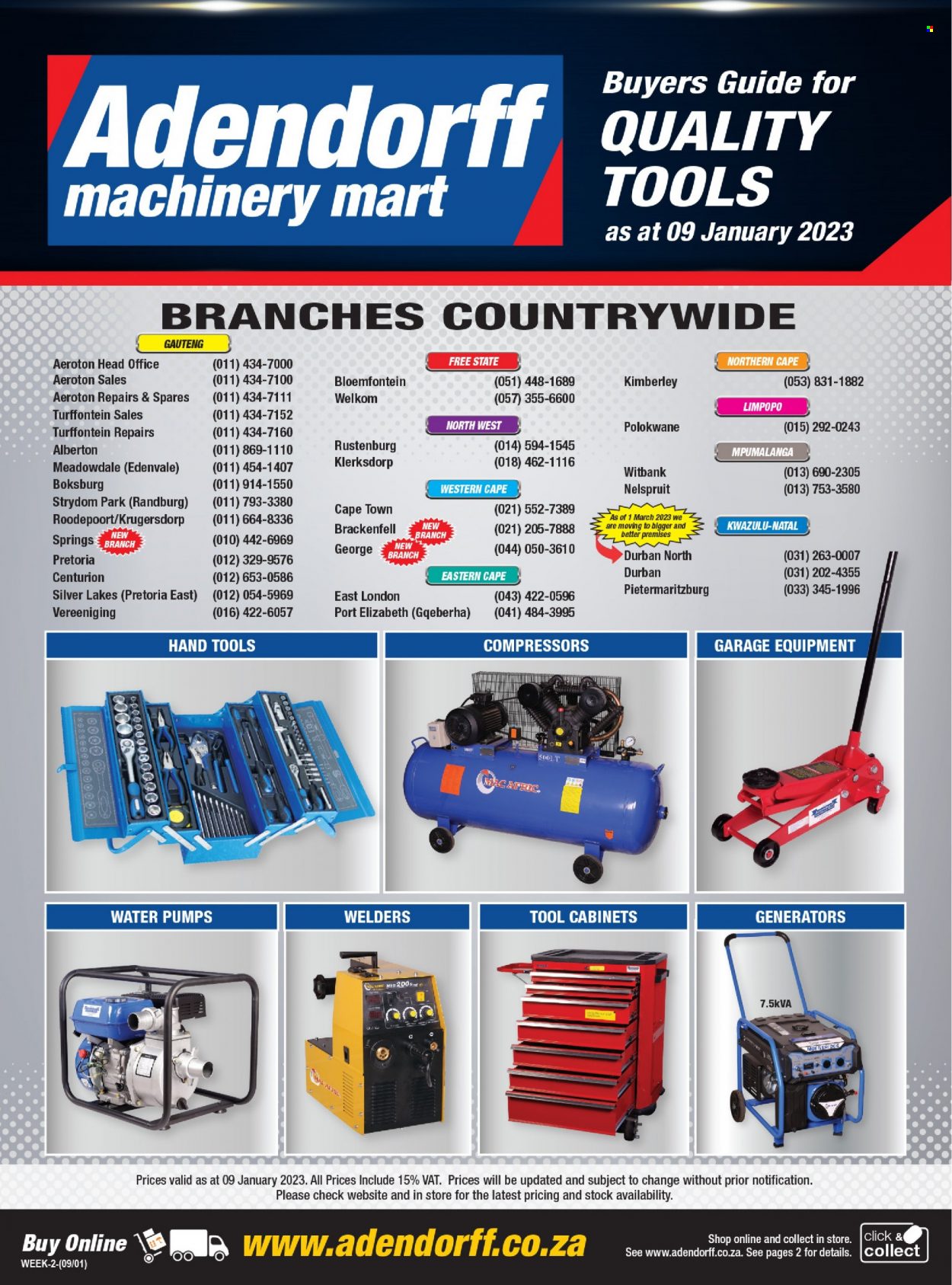 Adendorff Machinery Mart specials - 09/01/2023 - 31/01/2023. Page 1