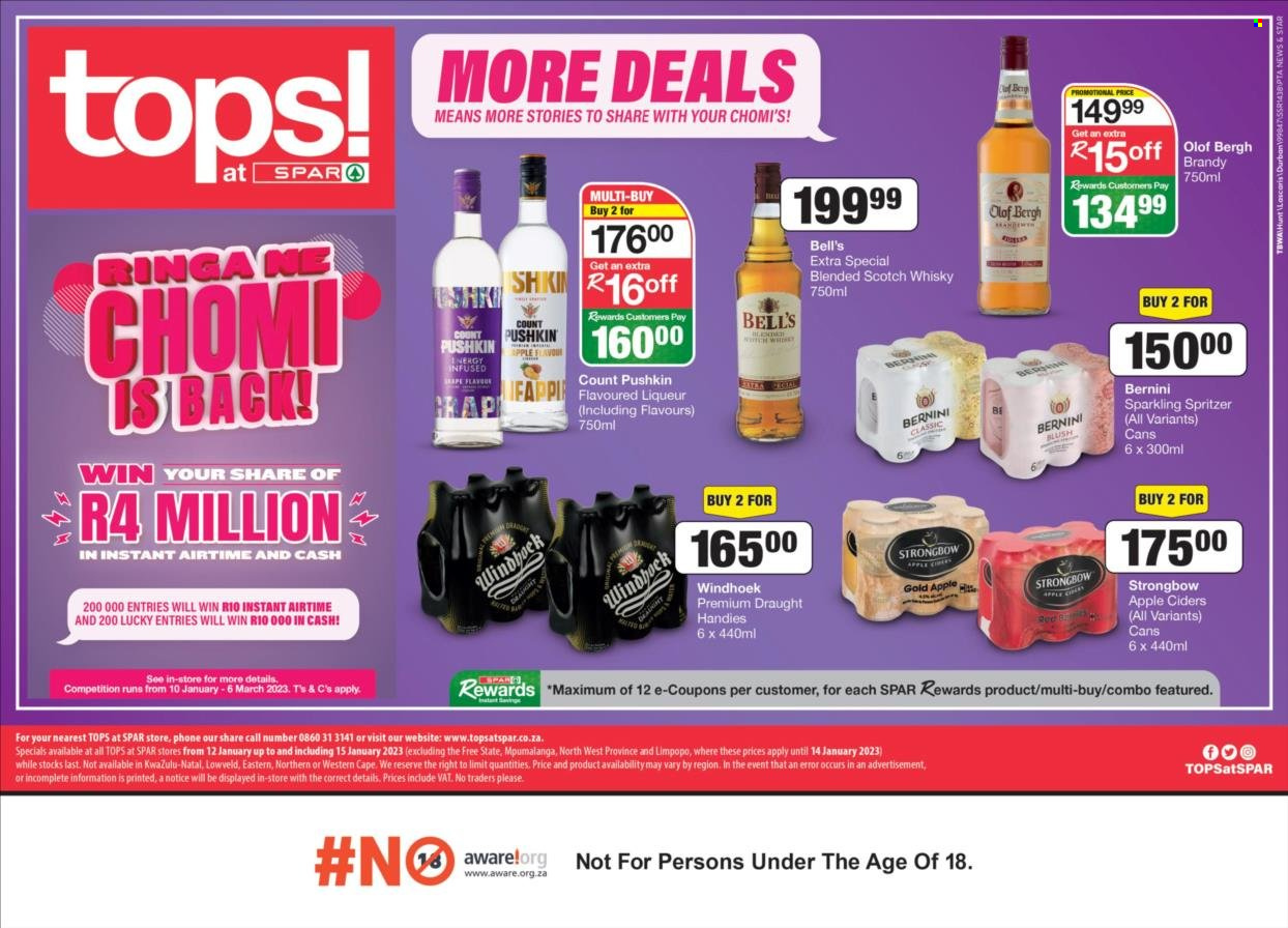 TOPS at SPAR specials - 12/01/2023 - 15/01/2023. Page 1