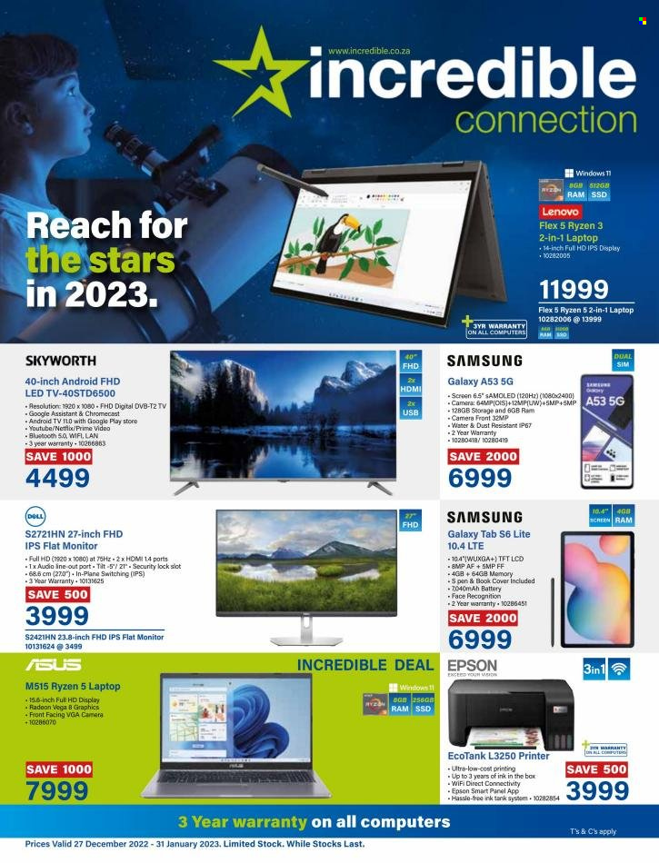 Incredible Connection specials - 27/12/2022 - 31/01/2023. Page 1