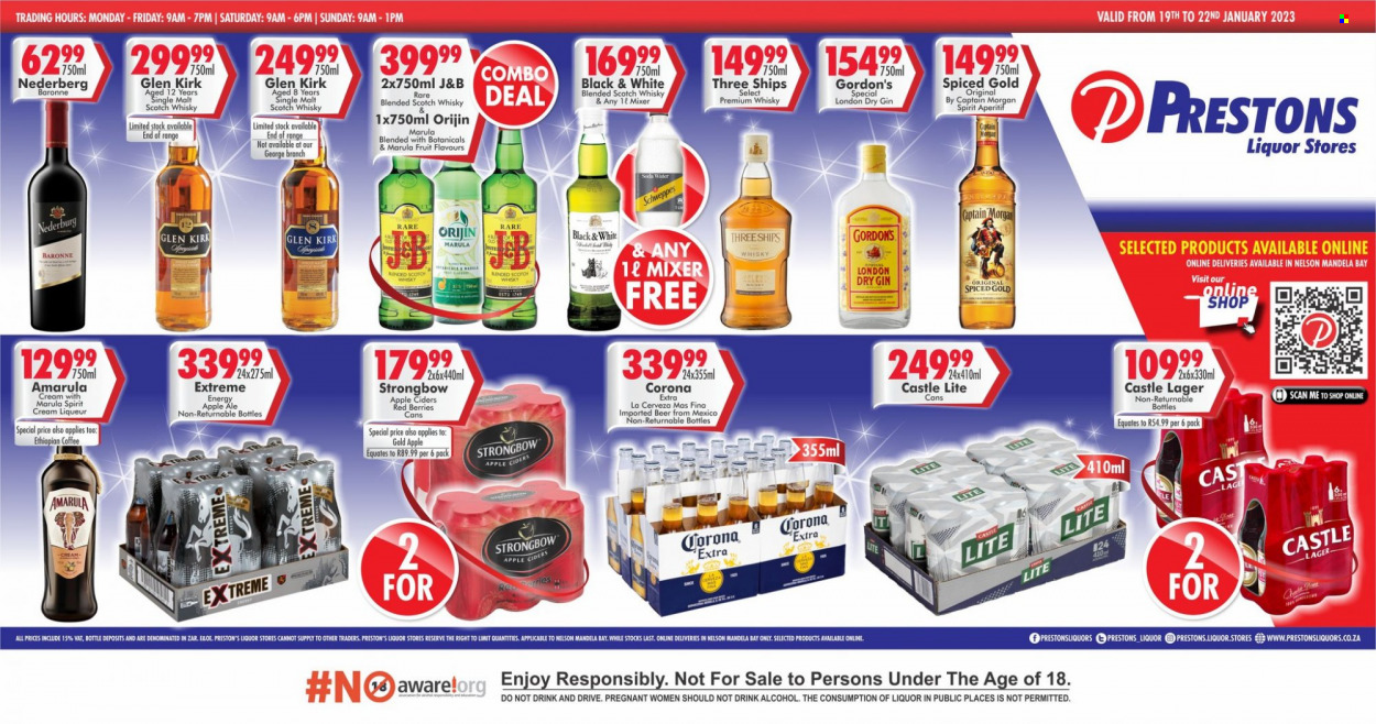 Prestons Liquor Stores specials - 19/01/2023 - 22/01/2023. Page 1