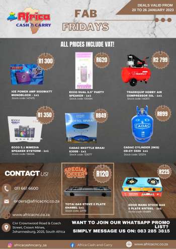 Africa Cash & Carry catalogue  - 20/01/2023 - 26/01/2023.