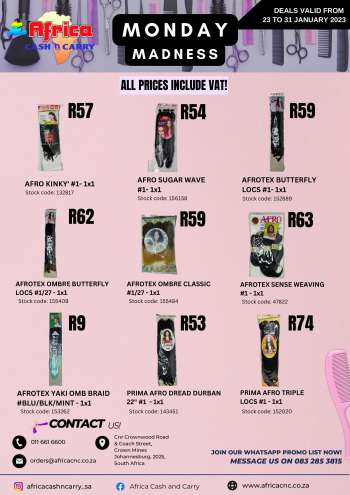 Africa Cash & Carry catalogue  - 23/01/2023 - 31/01/2023.