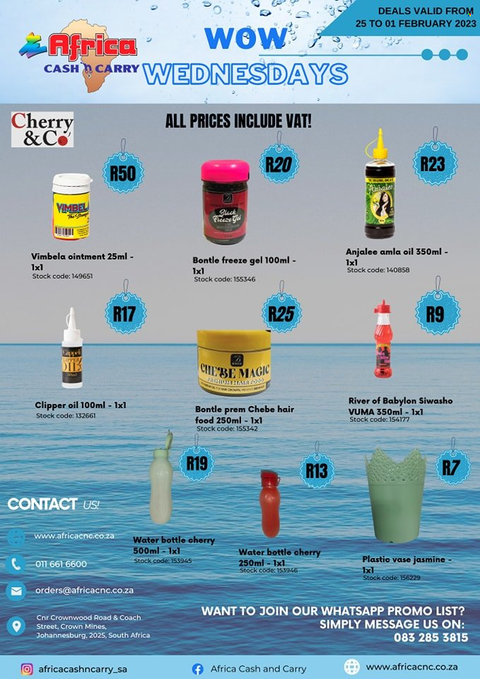 Africa Cash & Carry specials - 25/01/2023 - 01/02/2023. Page 1