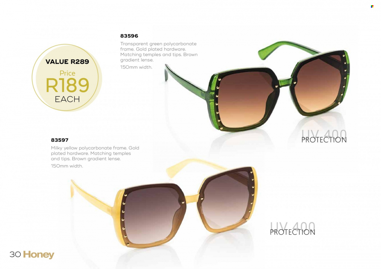 Honey specials. Page 32