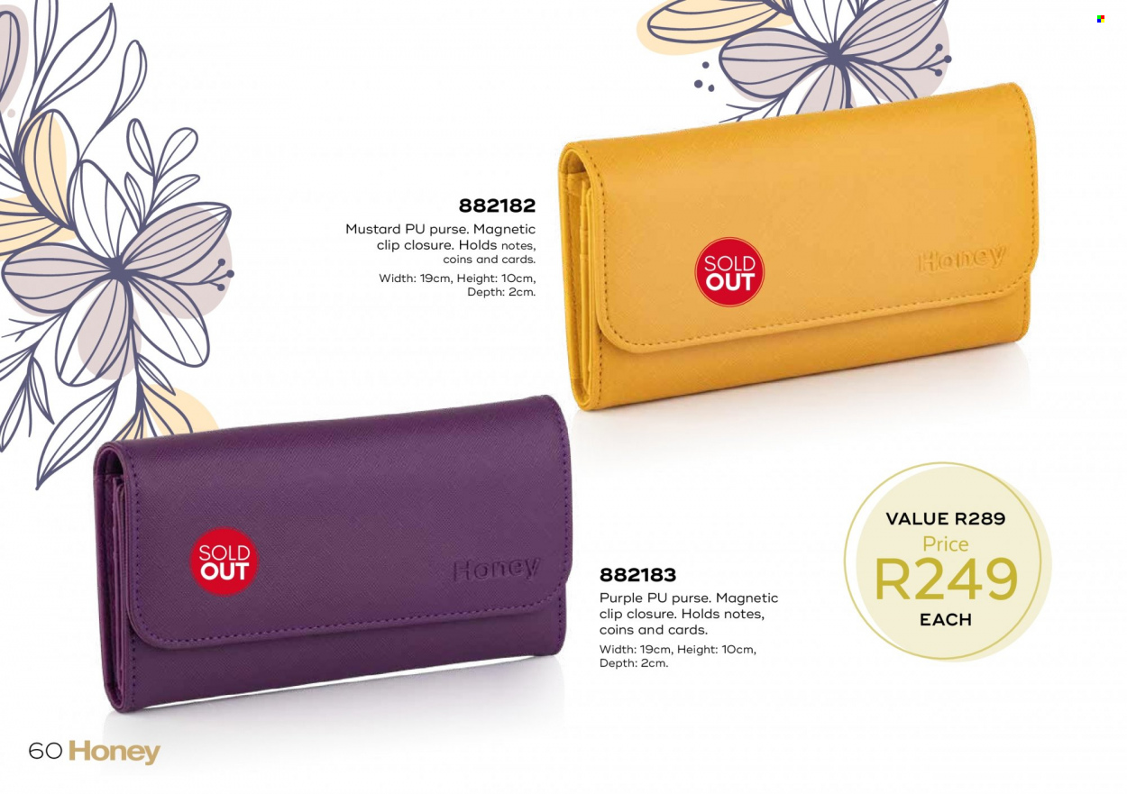 Honey specials. Page 62