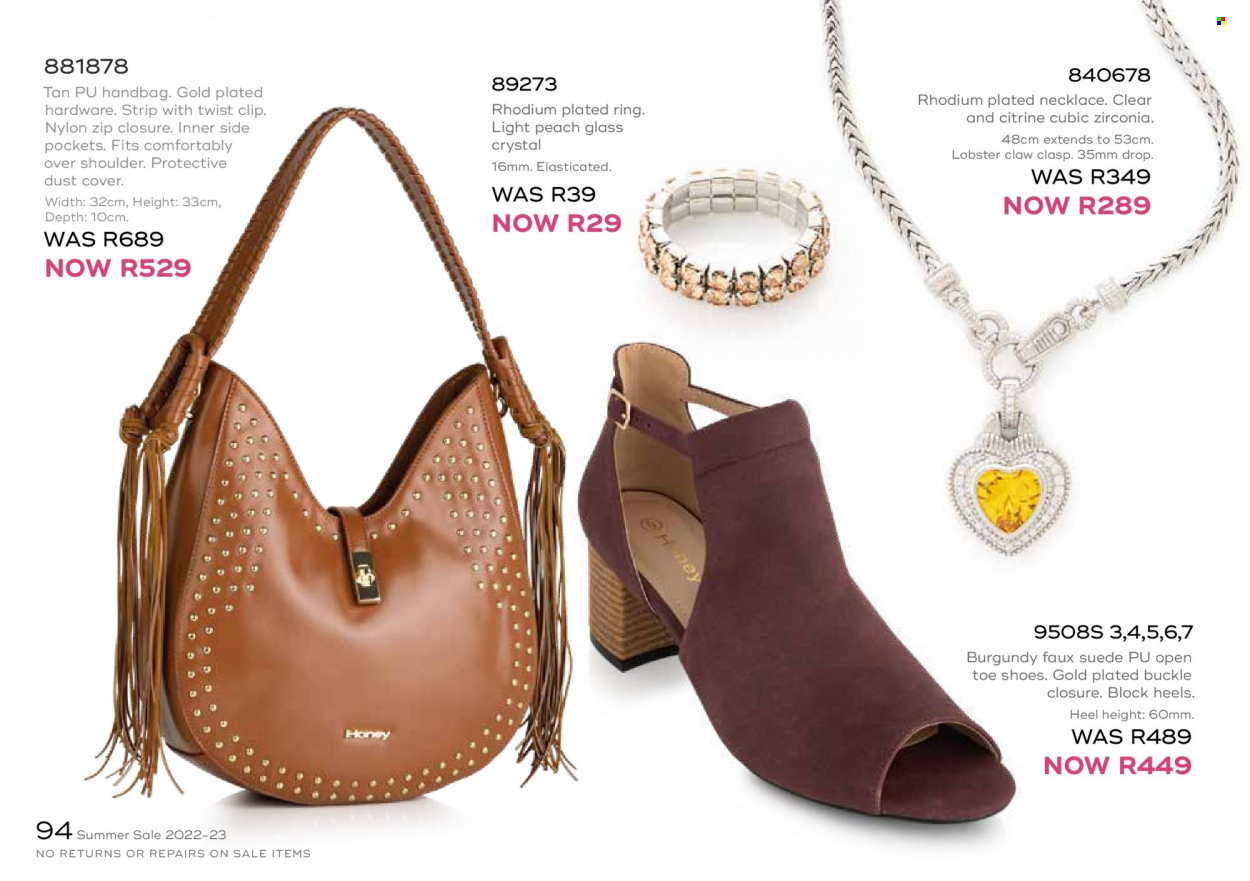 Honey specials. Page 96