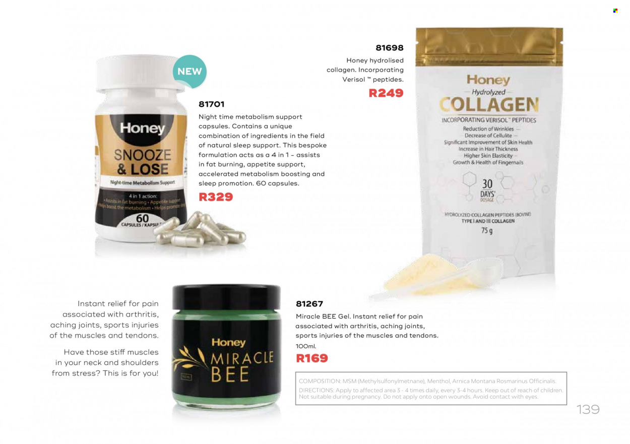 Honey specials. Page 141