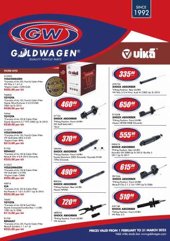 Goldwagen catalogue  - 01/02/2023 - 31/03/2023.