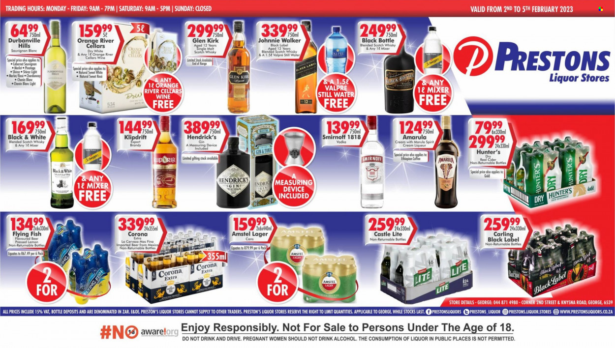 Prestons Liquor Stores specials - 02/02/2023 - 05/02/2023. Page 1