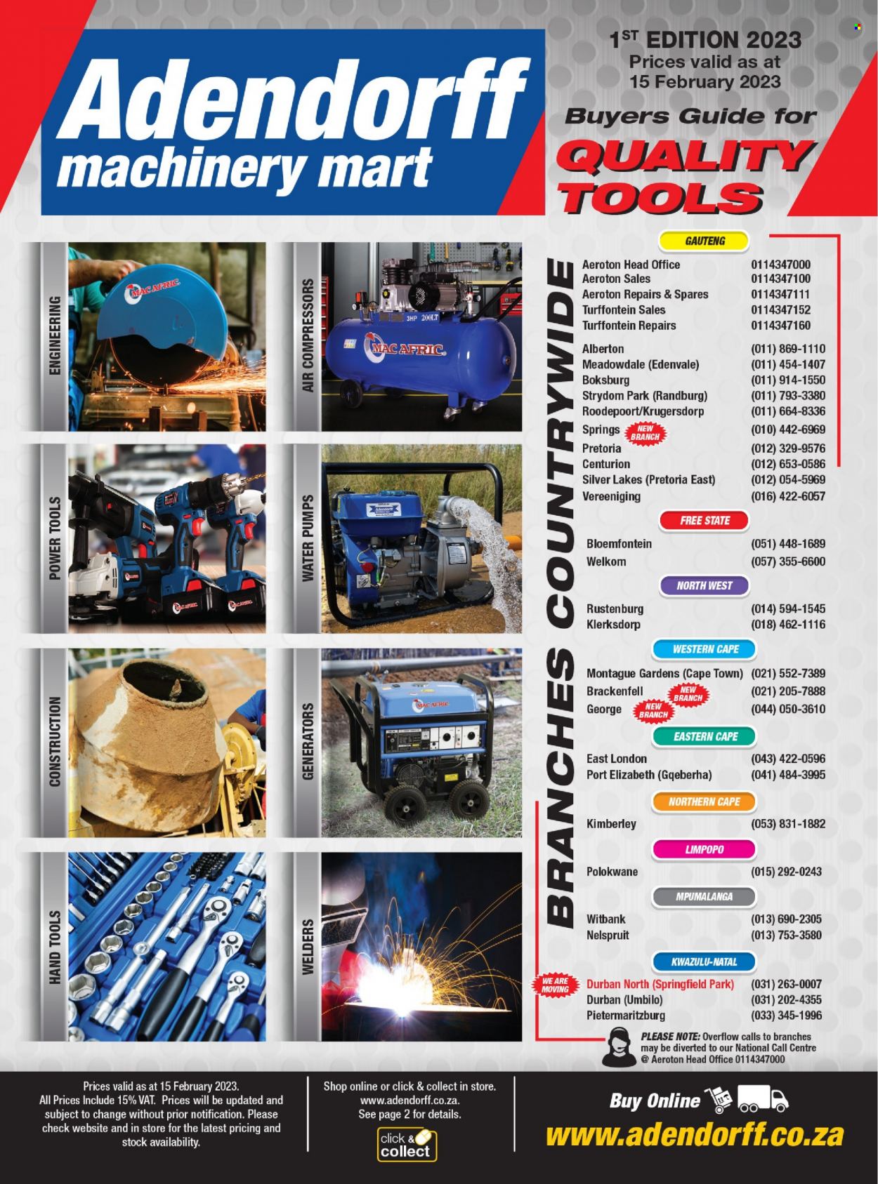 Adendorff Machinery Mart specials - 15/02/2023 - 28/02/2023. Page 1