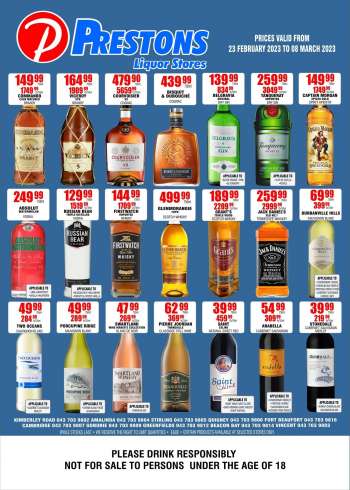 Prestons Liquor Stores catalogue  - 23/02/2023 - 08/03/2023.