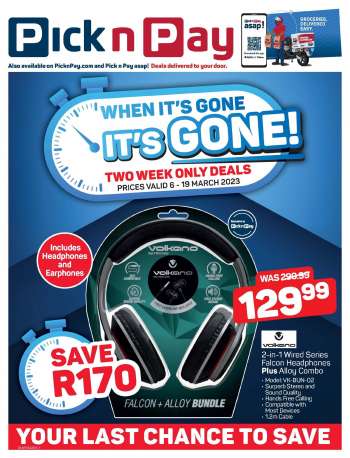 Pick n Pay Hypermarket catalogue  - 06/03/2023 - 19/03/2023.