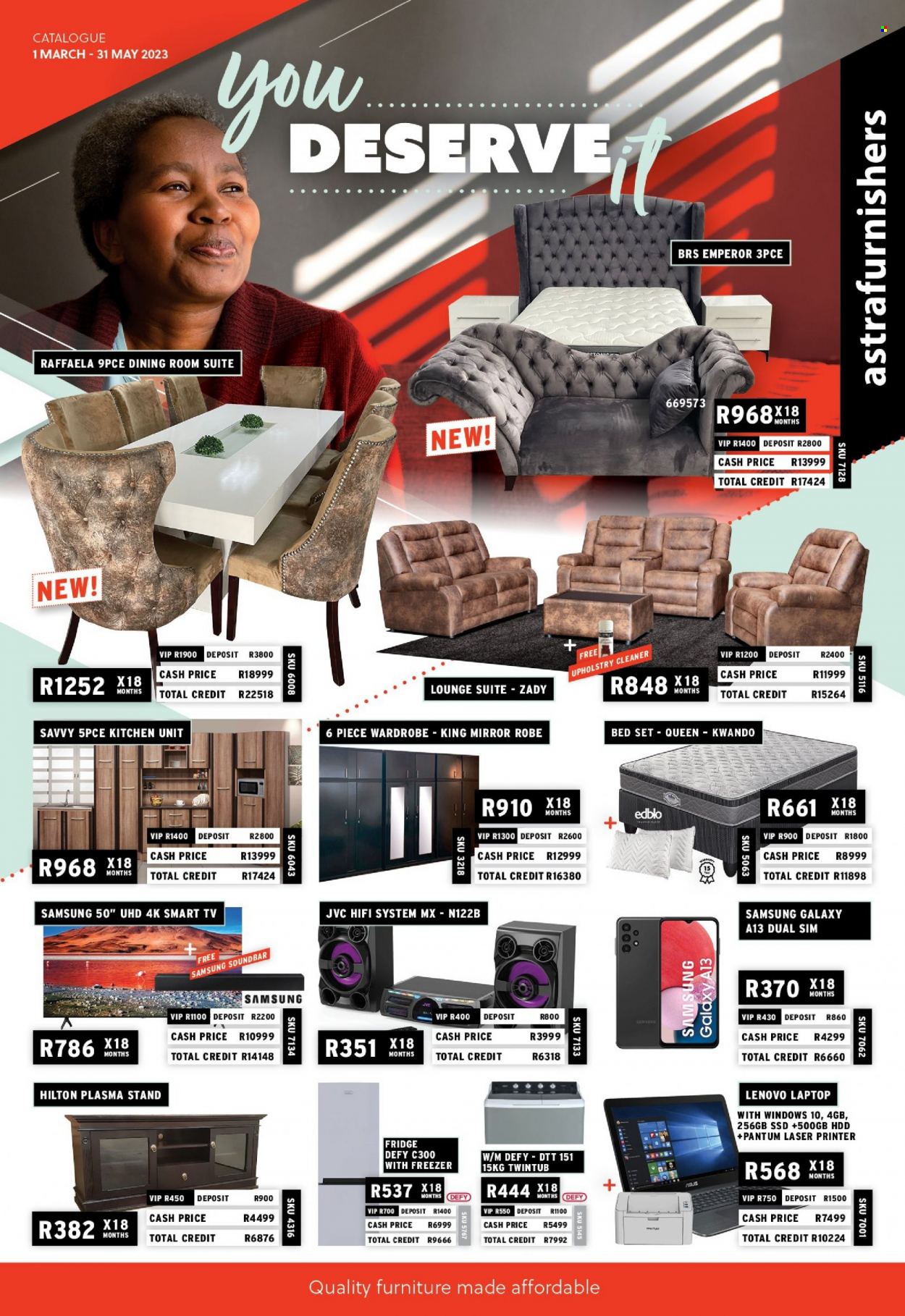 Astra Furnishers specials - 01/03/2023 - 31/05/2023. Page 1