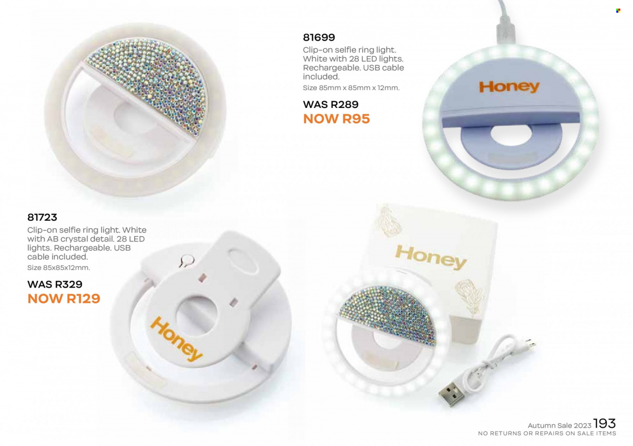 Honey specials. Page 195