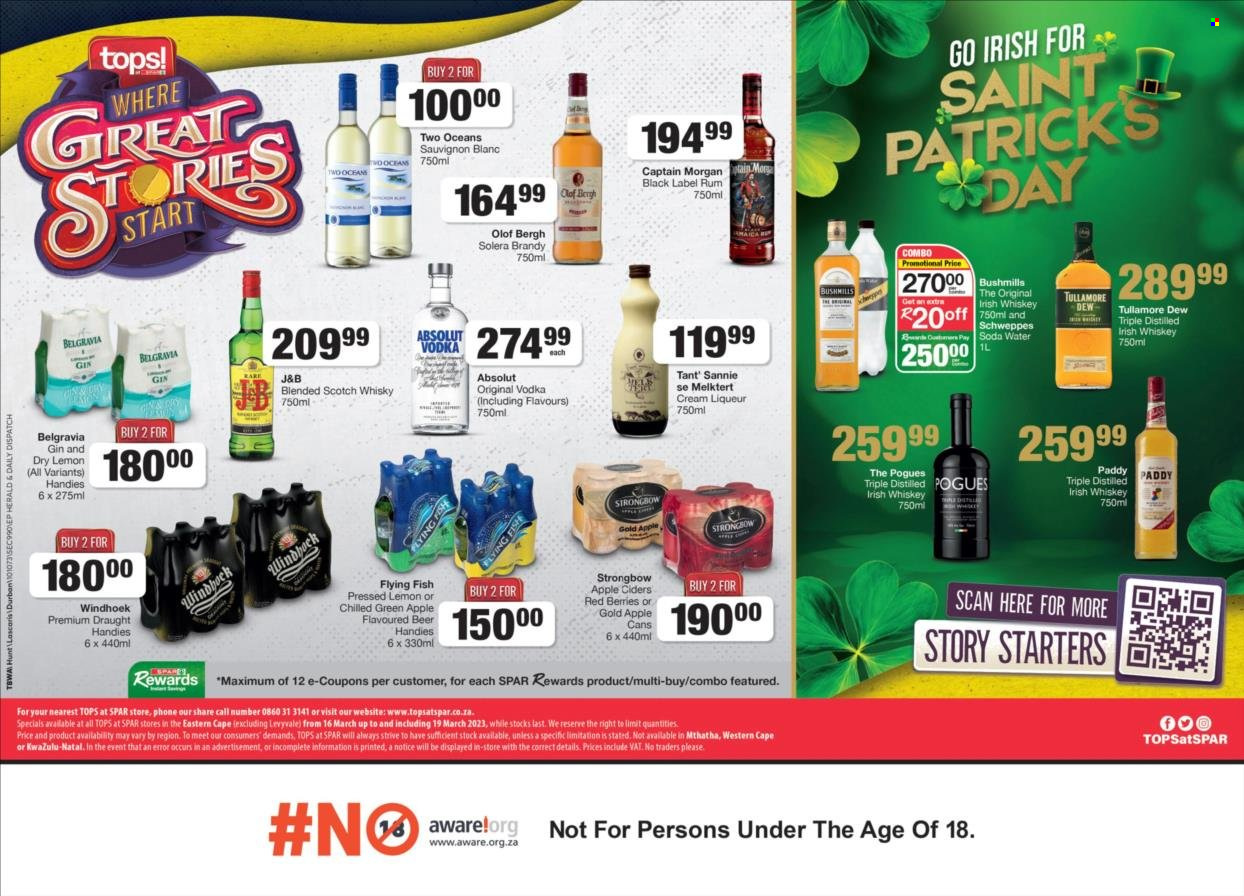 TOPS at SPAR specials - 16/03/2023 - 19/03/2023. Page 1