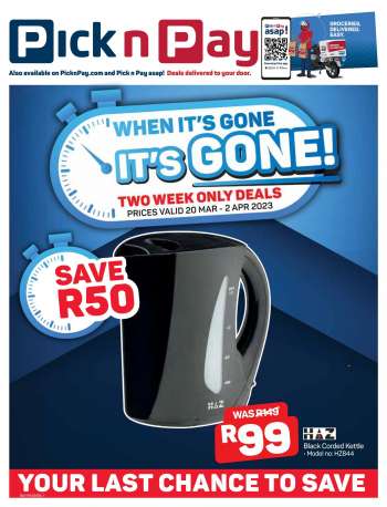 Pick n Pay Hypermarket catalogue  - 20/03/2023 - 02/04/2023.
