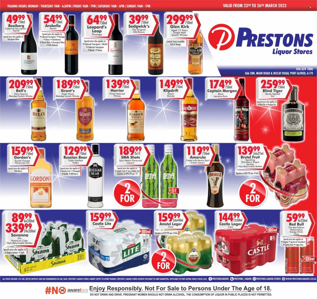Prestons Liquor Stores specials - 23/03/2023 - 26/03/2023. Page 1