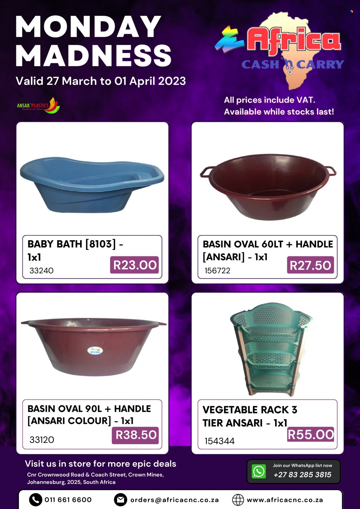 Africa Cash & Carry specials - 27/03/2023 - 01/04/2023. Page 1