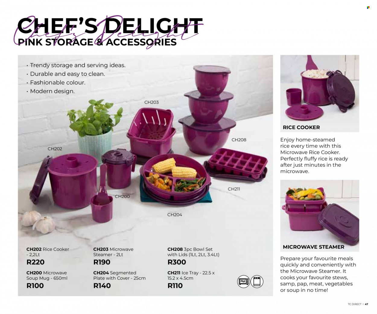 Table Charm Direct specials. Page 47