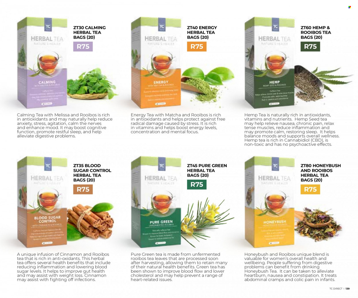 Table Charm Direct specials. Page 139