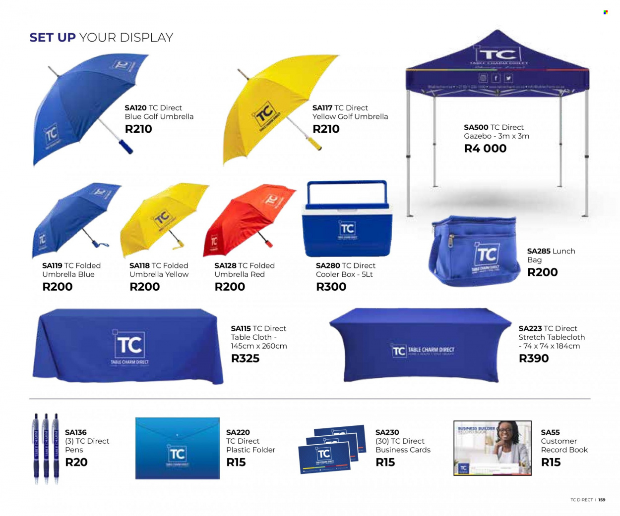 Table Charm Direct specials. Page 159