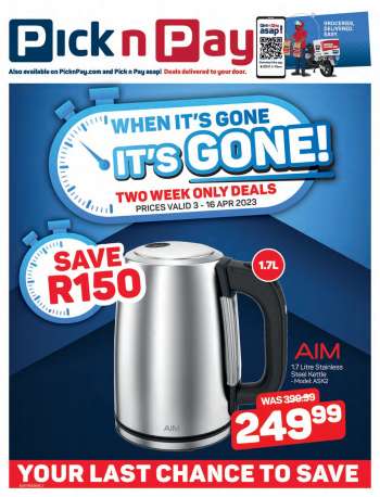 Pick n Pay Hypermarket catalogue  - 03/04/2023 - 16/04/2023.