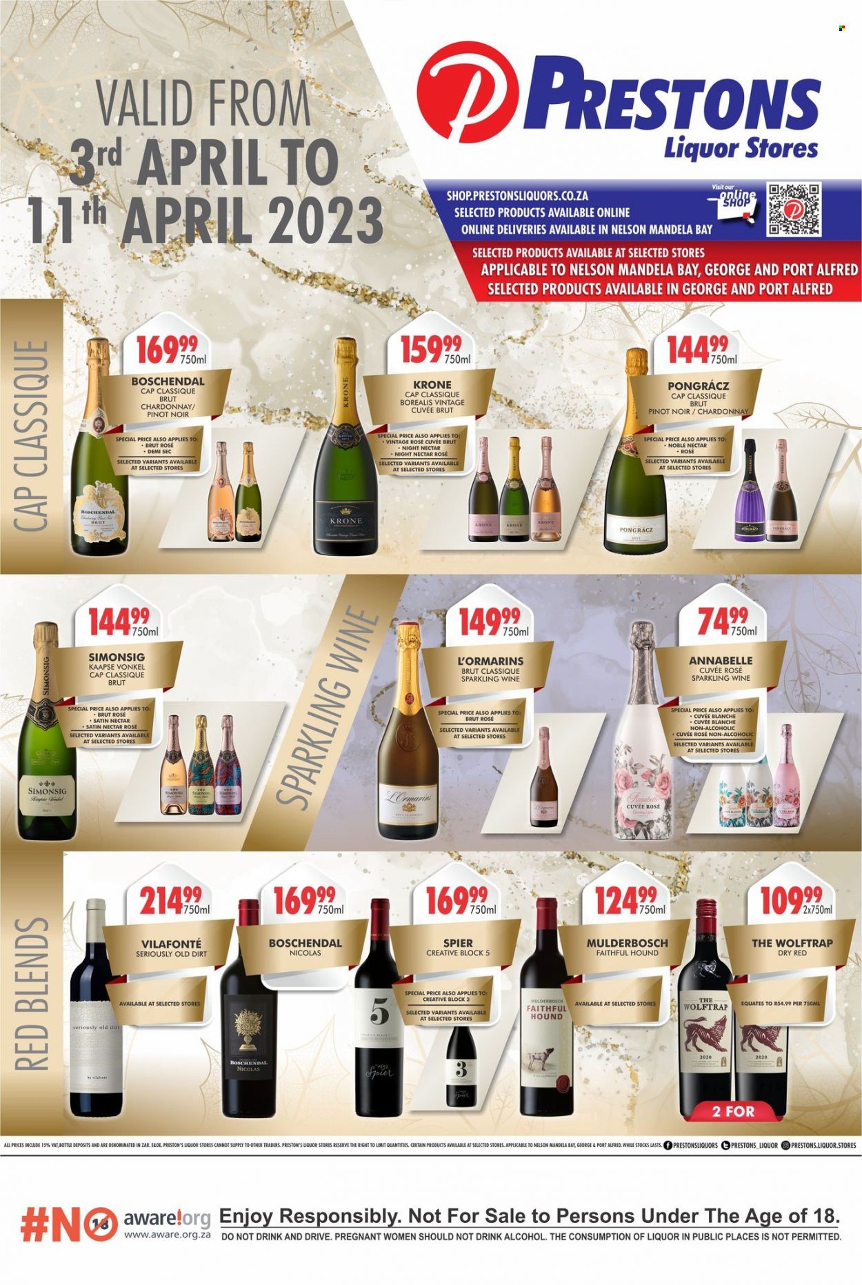 Prestons Liquor Stores specials - 03/04/2023 - 11/04/2023. Page 1