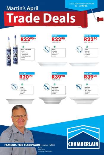 Chamberlain catalogue  - 03/04/2023 - 30/04/2023.