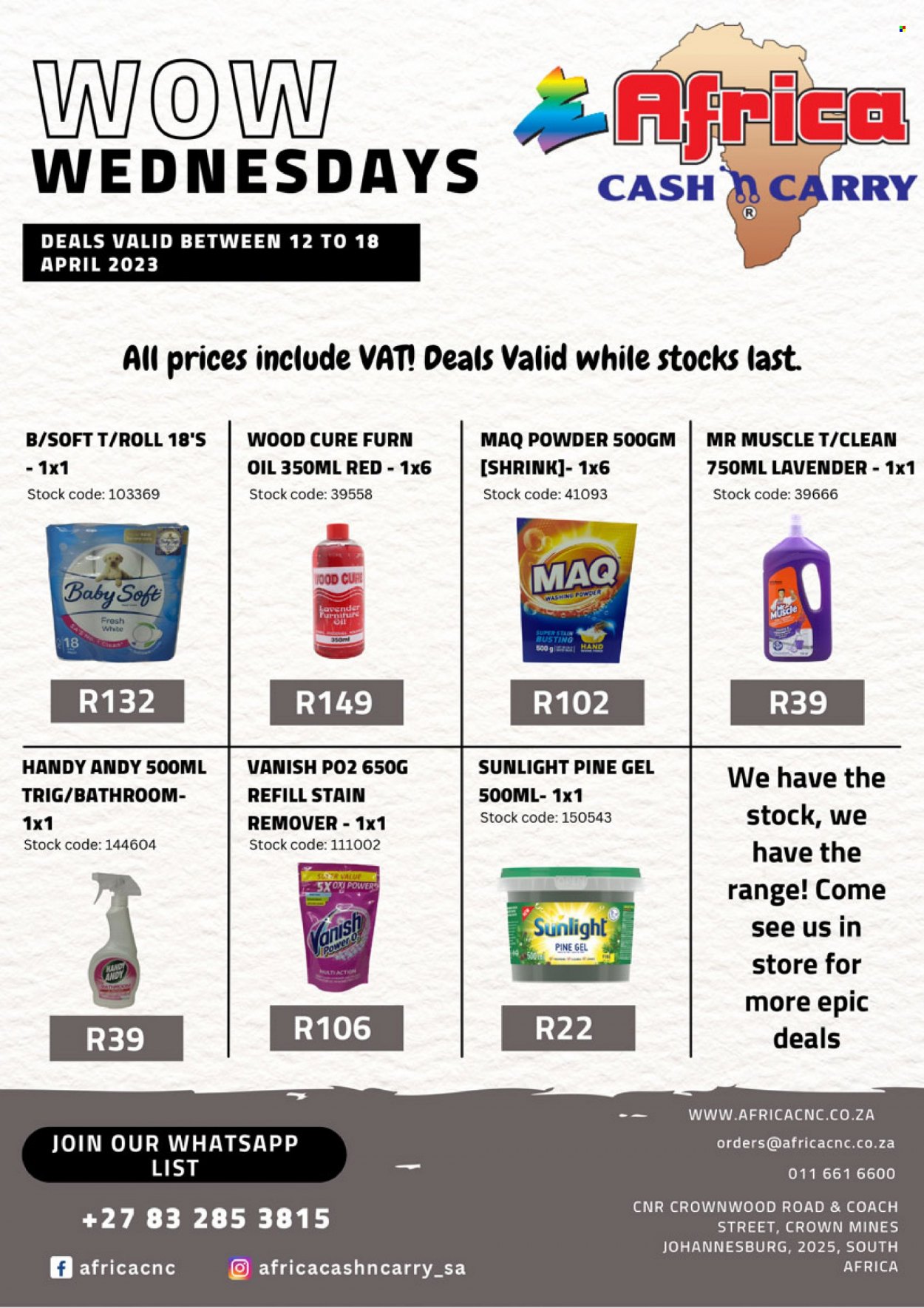 Africa Cash & Carry specials - 12/04/2023 - 18/04/2023. Page 1