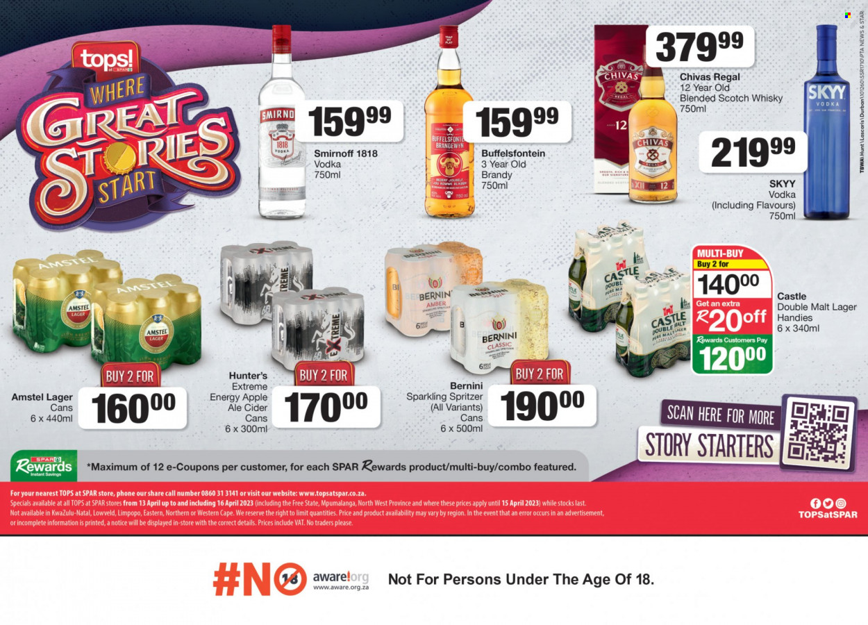 TOPS at SPAR specials - 13/04/2023 - 16/04/2023. Page 1