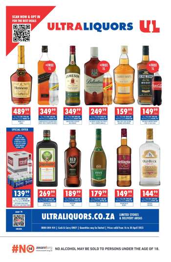Ultra Liquors catalogue  - 16/04/2023 - 30/04/2023.