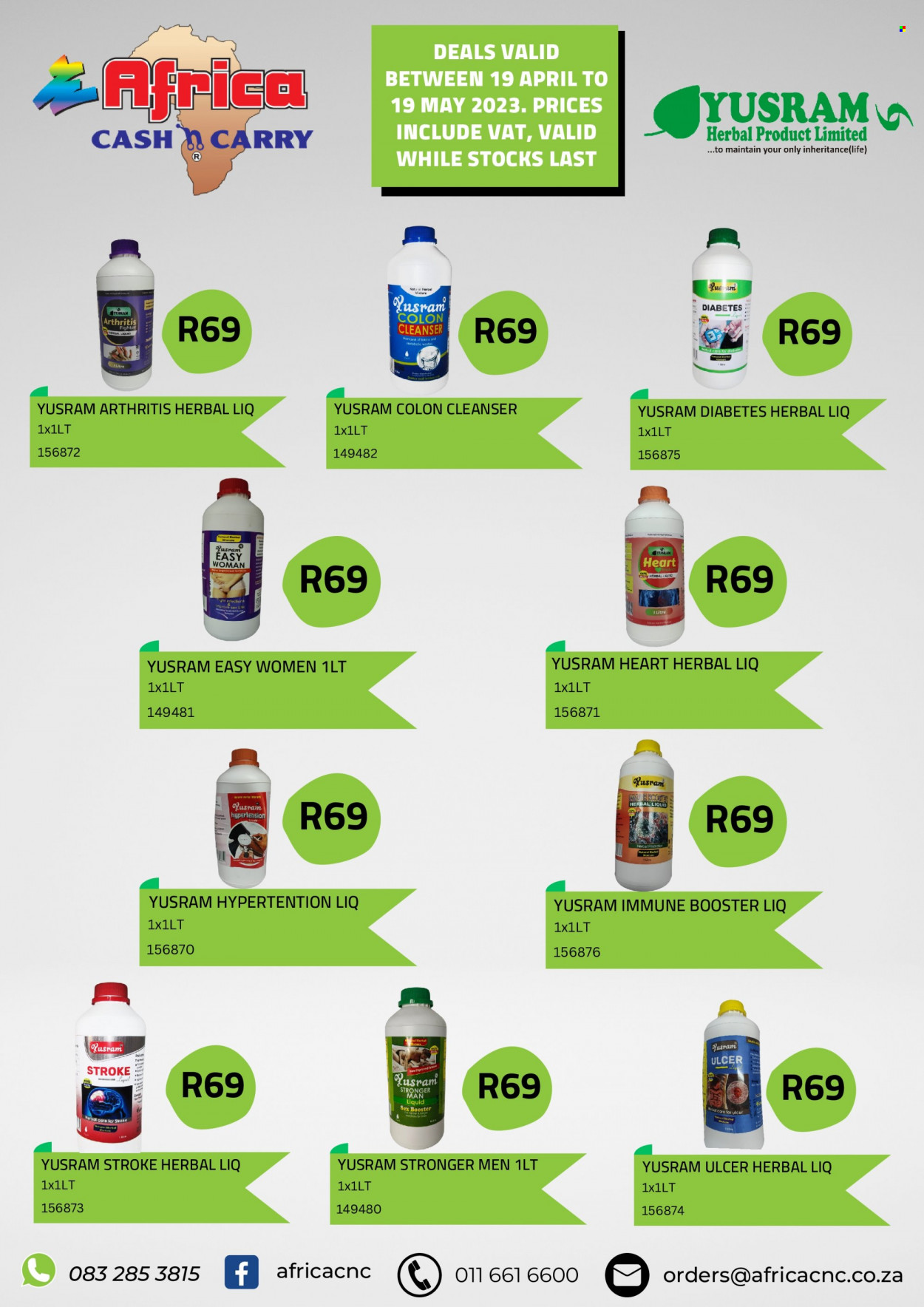 Africa Cash & Carry specials - 19/04/2023 - 19/05/2023. Page 1