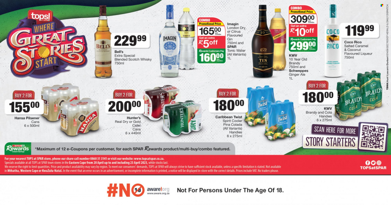 TOPS at SPAR specials - 20/04/2023 - 23/04/2023. Page 1