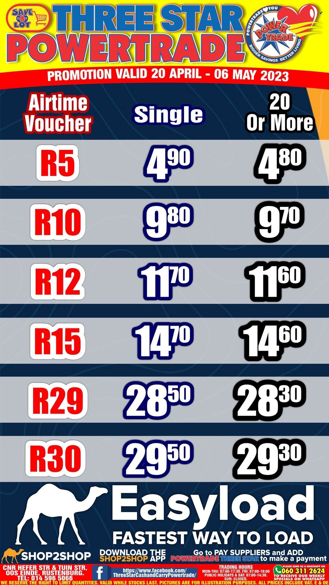 Three Star Cash and Carry specials - 20/04/2023 - 06/05/2023. Page 1