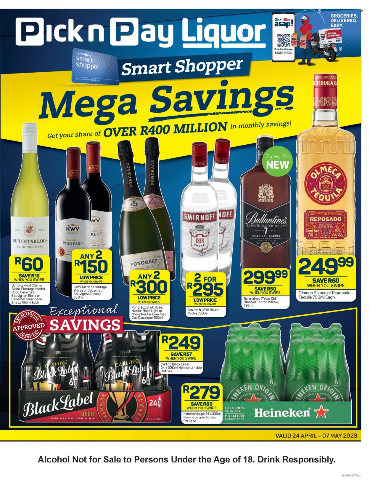 Pick n Pay Liquor specials - 24/04/2023 - 07/05/2023. Page 1