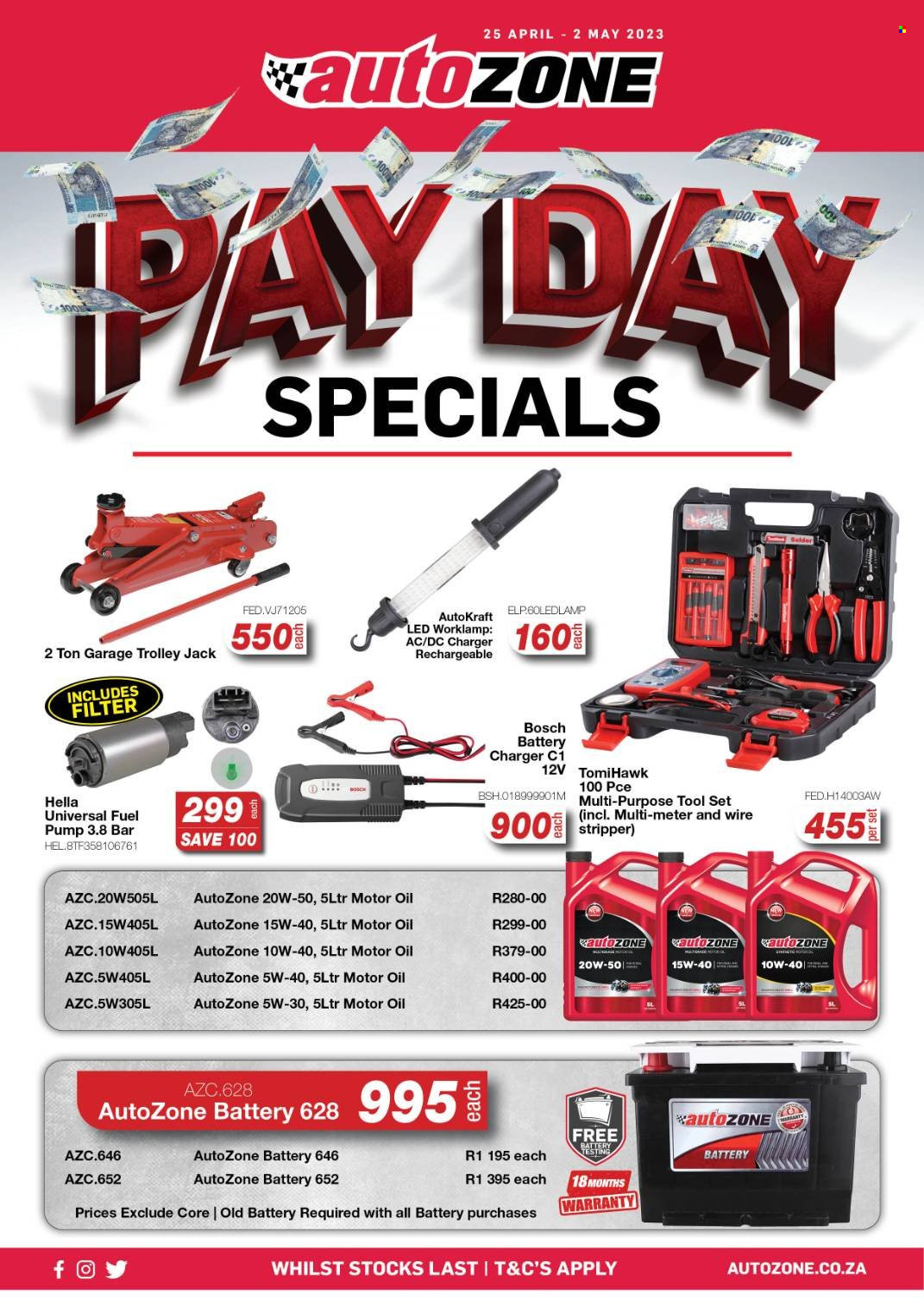 AutoZone specials - 25/04/2023 - 02/05/2023. Page 1