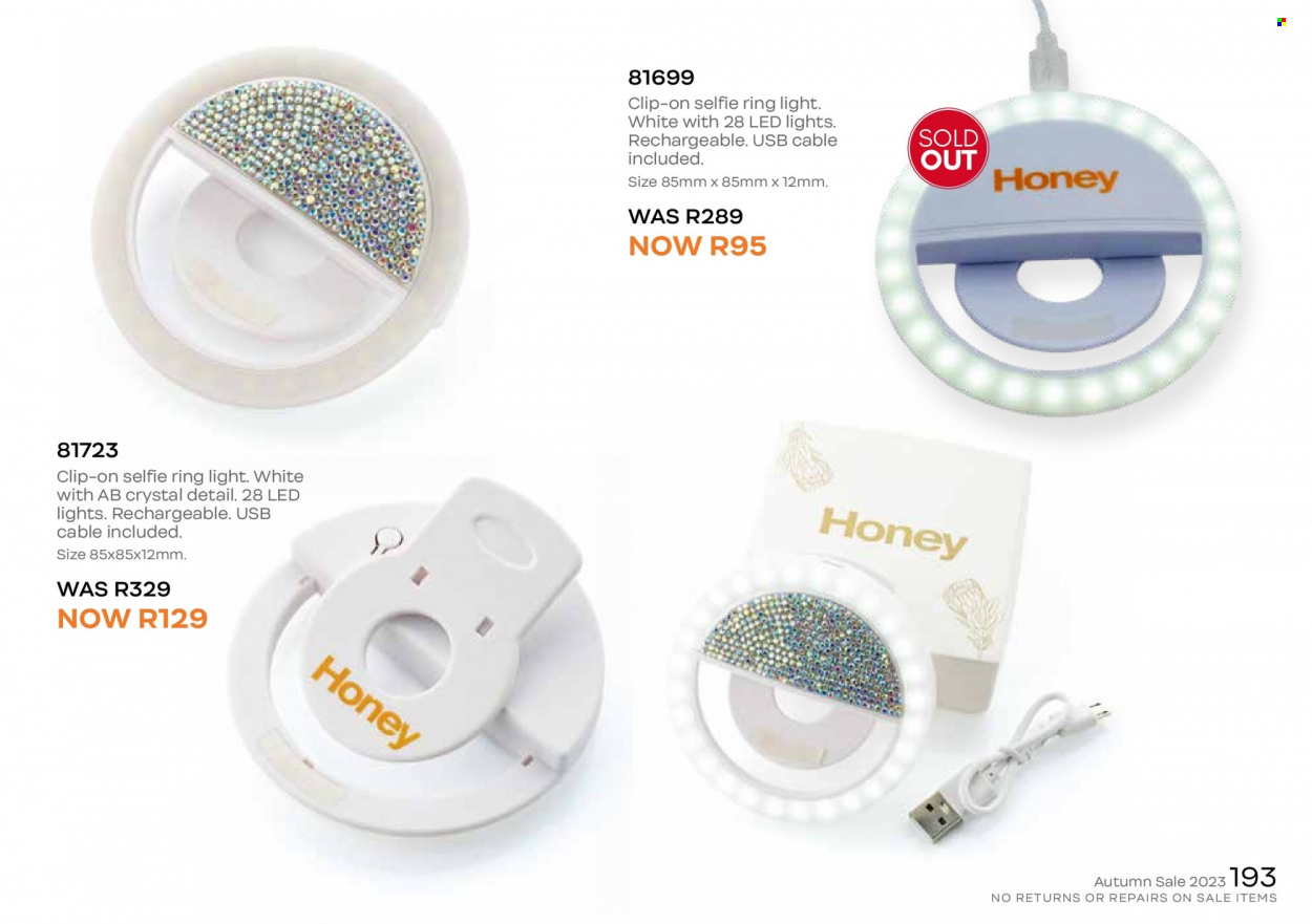 Honey specials. Page 195