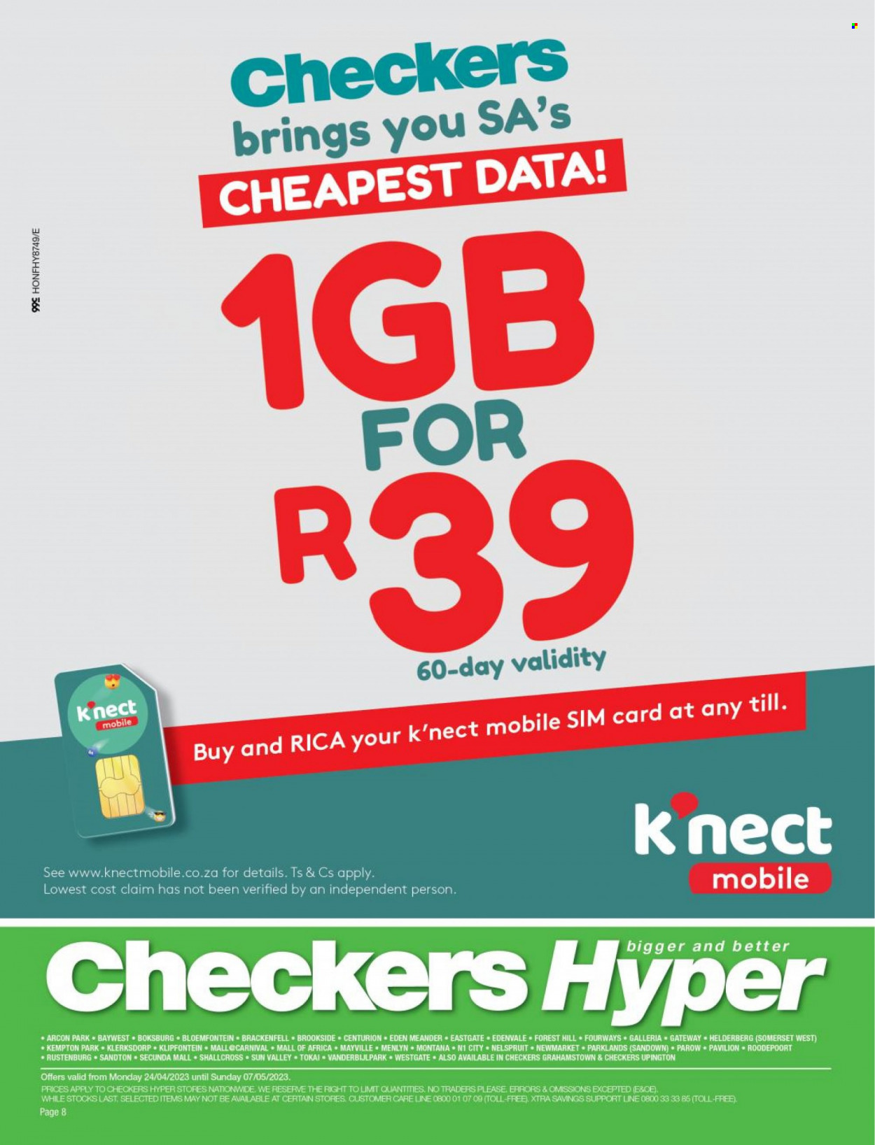 Checkers specials - 24/04/2023 - 07/05/2023. Page 8