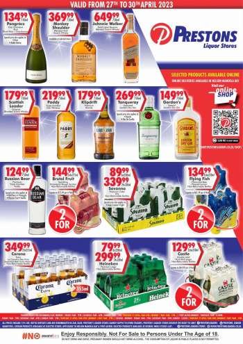 Prestons Liquor Stores catalogue  - 27/04/2023 - 30/04/2023.