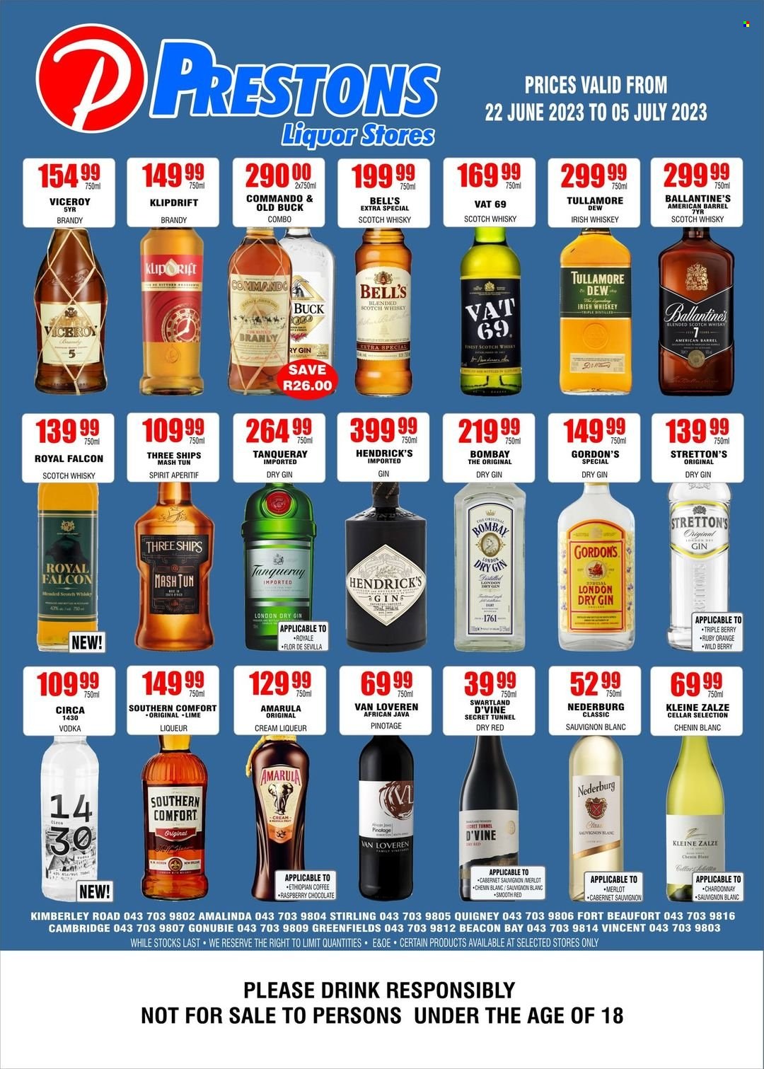 Prestons Liquor Stores specials - 22/06/2023 - 05/07/2023. Page 1