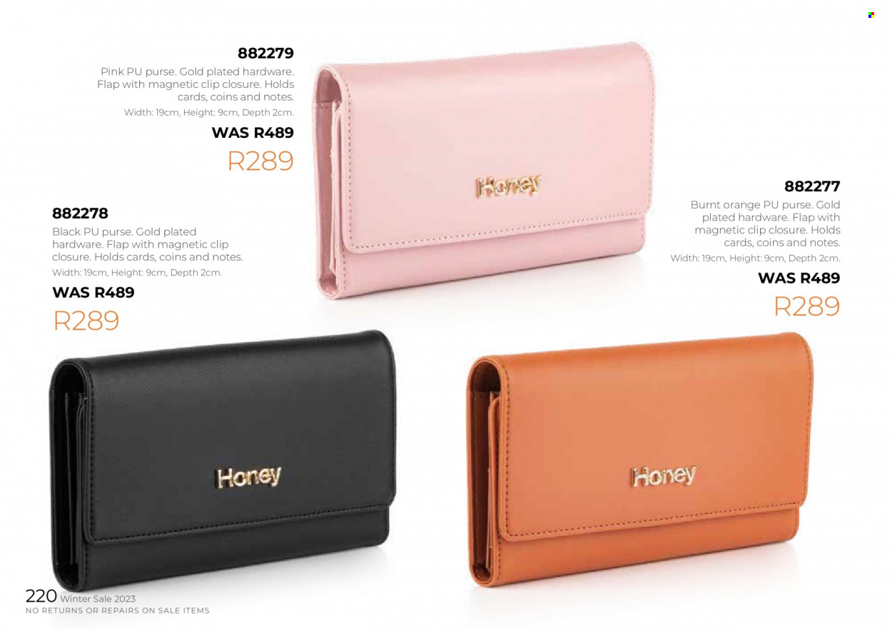 Honey specials. Page 222
