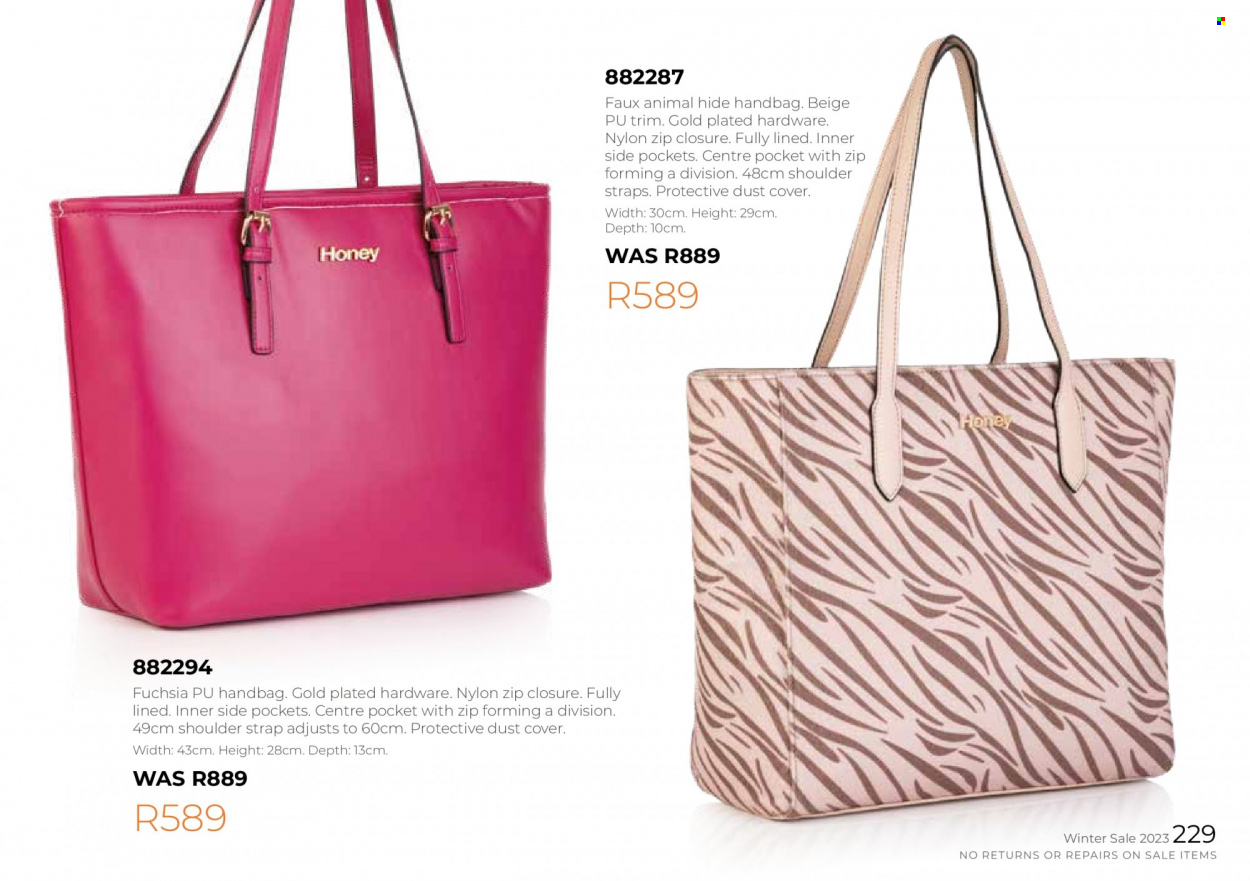 Honey specials. Page 231