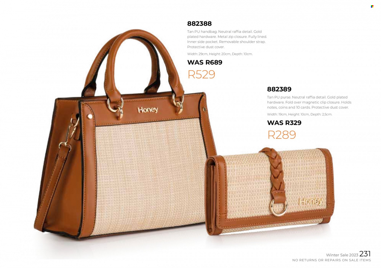 Honey specials. Page 233